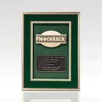 9" x 12" plaque with gold frame edging, gold-tone DecoCast™ plate... from ASI...