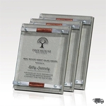 Vidral Suspended Glass Plaque with Metal Bars