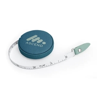 Full-Color Retractable Vegan Leather Measuring Tape with a Full-Color Pull....