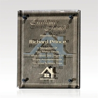 Bronze plaque made from suspended beveled premium jade glass and resin.......