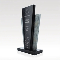 Resurgence Freestanding Marble Award with Grey Accent