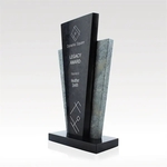 Resurgence Freestanding Marble Award with Grey Accent