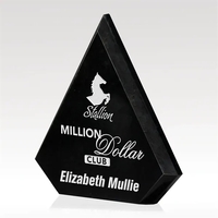 Polished ebony stone award with distinctive etched imprint.... from ASI 93986...
