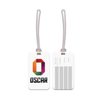 3 1/2" x 2" vinyl luggage tag with a plastic strap.... from ASI 98360 WOWLine...