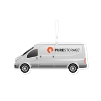 4 7/16" x 1 1/2" cardboard air freshener with delivery van... from ASI 98360...