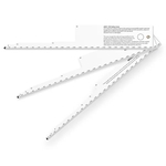 Plastic Hinged Guard Opening Scales Ruler (3 pieces)