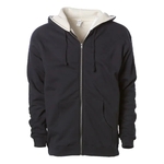 INDEPENDENT TRADING CO. SHERPA LINED ZIP HOODED SWEATSHIRT