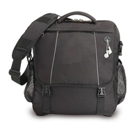 Convertible briefcase and backpack with laptop compartment, organizer, MP3...