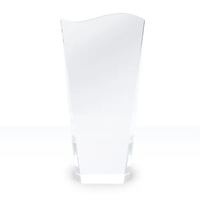 7 3/4" tall optical crystal award with wave design on the... from ASI 68507...