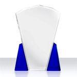 Facet Top Award with Blue Accents