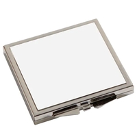 Square shaped, metal compact mirror.... from ASI 68507 The Magnet Group /...