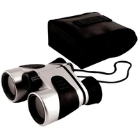4x30 binoculars with silver ABS design and black rubber accents.... from ASI...