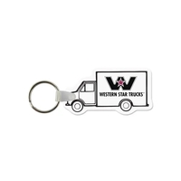 Box truck shaped vinyl keychain with a split ring.... from ASI 98360 WOWLine...