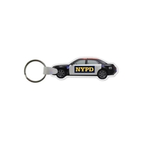 Police car shaped vinyl keychain with a split ring.... from ASI 98360 WOWLine...
