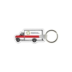 Ambulance Shaped USA Made Vinyl Keychain