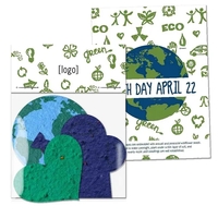 Gift pack features a recycled info card and plantable seed paper... from ASI...