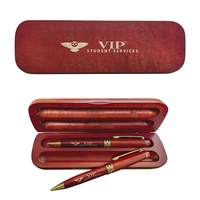 Rosewood pen and pencil set with matching box.... from ASI 52710 Lincoln Line