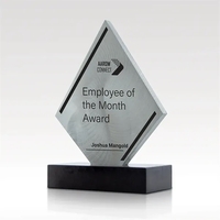 4 1/2" x 6 3/8" x 2" award with brushed silver... from ASI 93986...