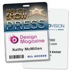 Mega Xpress Permanent Event Name Badges with Pouch, 4.5 x 6"