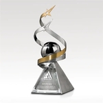 Wrap Stars Award - Silver & Brass, Pyramid Base