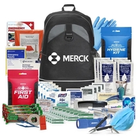 12" x 15" emergency backpack kit with a food bar, water... from ASI 84514...