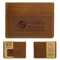 Crazy horse leather wallet with four card slots with customization.... from...