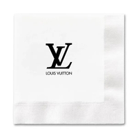 White 5" x 5" beverage napkin with coin edge embossing made... from ASI 91880...