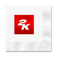 Foil Stamped 3-Ply White Dinner Napkin - 1/4 Fold, FSC Cert.