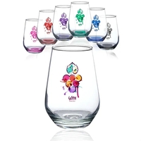 16 oz. Vaso Silicia wine glasses with a stemless, clear, orb-like... from ASI...