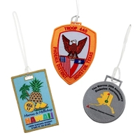 3 1/2" embroidered luggage tag in up to seven thread colors... from ASI 52263...