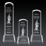 Silkwood 3D Award on Base - Clear
