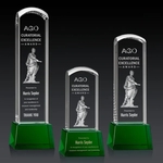 Silkwood 3D Award on Base - Green