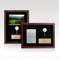 Mahogany Frame with Scorecard/Photo - Golf Shadowbox
