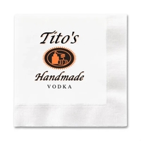 5" x 5, three-ply paper beverage napkin made in the USA... from ASI 91880...