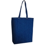 Cotton Denim Gusseted Tote