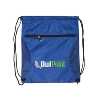 14" x 16.5" drawstring backpack made of 210 denier polyester with... from ASI...