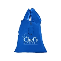Reusable polyester grocery bag that folds into a storage pouch when... from...