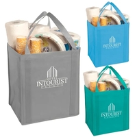 Large size grocery tote bag made of 80 GSM non-woven material... from ASI...