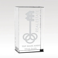 Tower shaped optical crystal award with customization.... from ASI 93986...