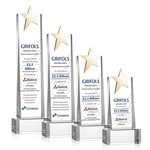 Fanshaw Gold Star VividPrint™ Award on Base - Clear