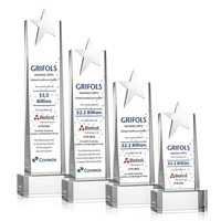 Fanshaw Silver Star VividPrint™ Award on Base - Clear