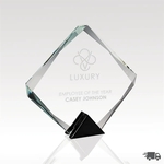 Beveled Glass Award - Marble Base - Thaumas