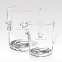 European Crystal Ice Bucket - Hand-Blown, Etched - Legato