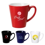 12 oz. Ceramic Dishwasher-Safe Latte Coffee Mug w/ Handle