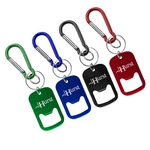 Metal Bottle Opener with Key Ring and Carabiner