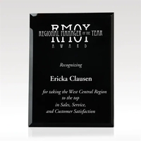 Glass plaque with deep black color.... from ASI 93986 Visions/Awardcraft /...