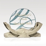 Converging Angles Jade Glass Award