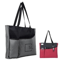 3.5" x 13" x 15" 600 Denier heathered tote bag with... from ASI 61125 Hit...