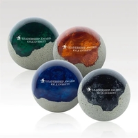 Sphere shaped award creatively fashioned in concrete and resin... from ASI...