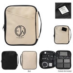 Hudson rPET Leatherette Tech Organizer